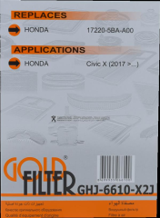 Honda Civic X (2017 >...) 1.6 i-VTEC Hava Filtresi